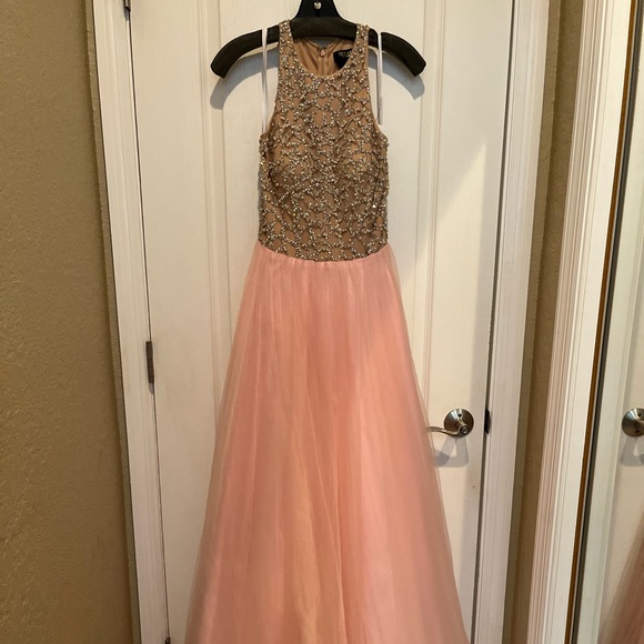 Size 2 Pink & Nude Terani Couture Gown - Picture 2 of 3
